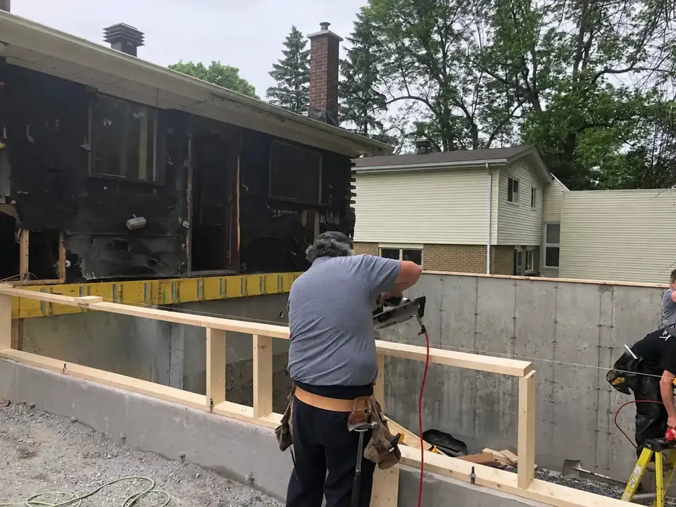 Residential extension construction project