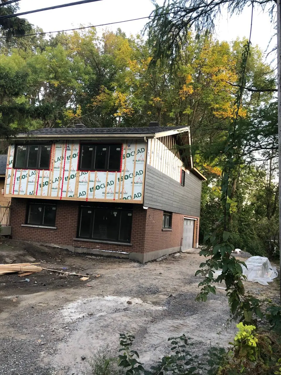New residential building construction
